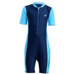 Boldfit Swimming Costume for Kids Swimming Dress One Piece Swimming Costume for Boys Swim Suit for Kids Boys for Swimming, Diving Kids Swimming Dress for Boys Swimwear Blue S