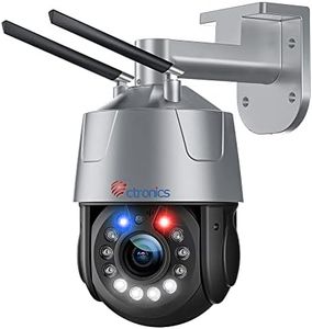 Ctronics 4G LTE 5MP 30X Zoom Optique Caméra Surveillance Extérieure IP Caméra Carte SIM avec Auto Balayage/Suivi/Zoom Vision Nocturne Couleur 150M Détection Humaine Alarme/Métal/PC/IP66