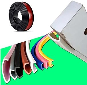 Couvre Chant en Plastique Flexible en Forme de U, Couvre Chant - Couvre Chant Plastique Souple-Couvre Chant Souple TPE à Décoller et à Coller-Pour la Armoire Table et Chaise Bord (3m×12mm,Noir)