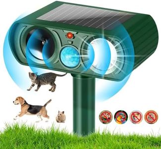 Ultrasonic Solar Cat Repellent, Animal Repellent for Gardens Mole Repellent Cat Deterrent with LED Flash Light, Cat Scarers for Gardens Outdoor IPX4 Waterproof for Garden Yard Bird fox