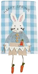 Mud Pie Easter Dangle Towels, Happy Spring; 14" x 21"