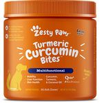 Zesty Paws, Turmeric Curcumin Bites for Dogs, Everyday Vitality, All Ages, Bacon Flavour, 90 Soft Chews