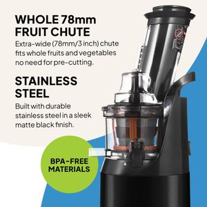 Fridja f1900 Cold Press Juicer – Slow Masticating Juice Extractor