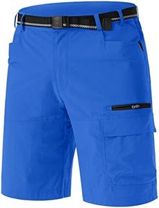 TACVASEN Shorts for Men Hiking Cargo Outdoor Shorts Quick Dry Casual Breathable Fishing Golf Dress Summer Work Fishing Color Blue 30