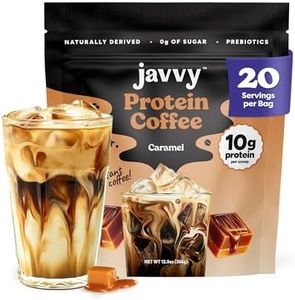 Caramel Protein Iced Coffee - Premium Whey Protein & Instant Iced Coffees - 100% Natural Cold Brew Coffee - Zero Artificial Flavors & Sweeteners, 80 mg Caffeine Per Serving, 0g of Sugar, 20 Servings