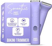 HAPPY CURVES Smoothie Bikini Trimmer - Electric Razor for Women, Waterproof Hair Trimmer with Adjustable Guards, Personal Shaver for Pubic Hair, Ladies Intimate Shaver and Body Hair Trimmer
