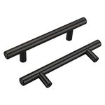 homdiy (25 Pack) Black Cabinet Handles Black Kitchen Handles - HD201BK96 3 3/4in Drawer Pulls Black Handle for Dresser Drawers Kitchen Cabinet Handles