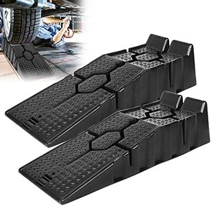 ACXIN Lot de 2 rampes d'accès en plastique, capacité de charge 2,5 T, base de compression, design de suspension antidérapant, 90 x 33 x 22,5 cm, noires