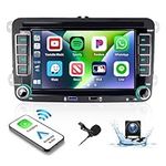 2+64G 7 inch Android Car Stereo for VW SEAT Skoda Golf Passat Polo JATTA Jetta with Apple Carplay Android Auto Multimedia Player Touch Screen Radio Bluetooth GPS FM Radio USB WiFi AHD Camera+MIC