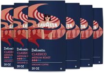 Lavazza Classico Ground Coffee Blend, Medium Roast, Premium Coffee, 100% Arabic, Value Pack, Non GMO, 20 Ounce (Pack of 6)