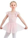 Ballet Leotard for Girls Ballet Outfits Dance Leotards Cotton Ballet Tutu Dresses Toddler Dance Outfit Bodysuit Pink 2-3T