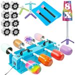 8X Cup Turner for Crafts Tumbler,Tumbler Spinner for Epoxy Tumblers,Cup Tumbler Turner kit,Cup Spinner Machine kit,Epoxy Glitter Tumbler Full Kits,2,4,6,Double Multi(8X-Blue)