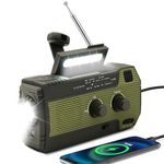 Emergency Solar Radio,SOLARBABY Self-Powered Crank Radio with LED Torch, SOS Alarm, AM/FM Weather Wind Up Radio with 4000 mAh Battery for Emergency Charging from Smartphone-096