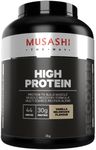 MUSASHI High Protein Powder, Vanilla Milkshake, 2KG