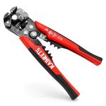 KAIWEETS Wire Strippers Electrical, 3 in 1 Wire Cutters, Electrical Tools Terminal Crimper for Electricians, Circuit, Distribution Box Repair, AWG 10-22, Pressure Adjust Rotary Switch, SK5 Cutter