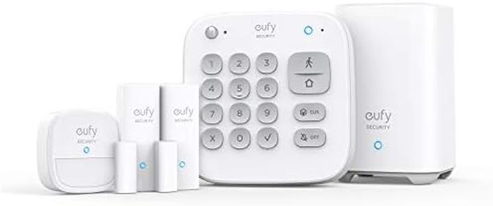 eufy Security 5-Piece Home Alarm Kit, Home Security System, Keypad, Motion Sensor, 2 Entry Sensors, Home Alarm System, Control from The App, Links with eufyCam, Optional 24/7 Protection