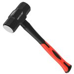 MAXPOWER 4 lb Sledge Hammer, Steel Head, 12-inch Fiberglass Handle Shock-Resistant