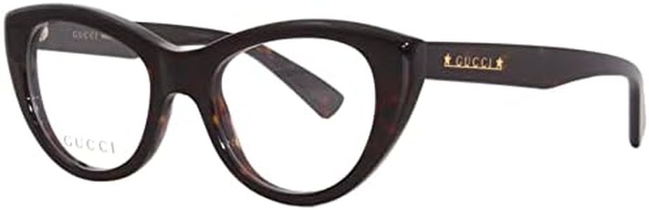 Gucci GG1172O 002 Havana Cat-eye Women's Eyeglasses, Havana / Transparent / Havana, 48mm, Havana / Transparent / Havana