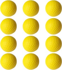 Practice Foam Golf Balls, 12Pcs Foam Sponge Soft Elastic Golf Balls,Foam Golf Practice Balls,Sports Foam Practice Golf Balls,Foam Sponge Soft Elastic Golf Balls,Foam PU Golf Practice Balls,Dia 1.65in