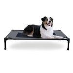 K&H Pet Products Elevated Cooling Outdoor Dog Bed Portable Raised Dog Cot Charcoal/Black Large 30 X 42 X 7 Inches