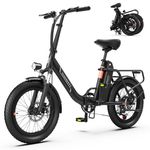 INVANTI Foldable Fat Tire Electric Bike for Adults - 72KM Long Range, 1000W Motor | All-Terrain Dual Suspension & 7-Speed | Commuting & Outdoor Adventures (Rear Rack Included)