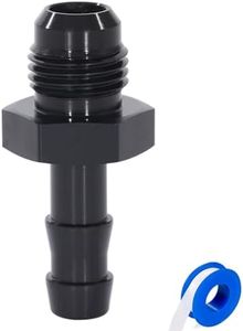 Breezliy 6AN Male to 1/4" Barb Push on Fitting Adapter Aluminum， Push Hose Barb Fitting Adapter