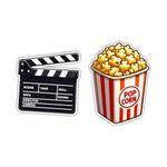 magneverse Movie Cut Board & Popcorn Tub Fridge Magnet Set, Premium Acrylic Fridge Magnets for Kitchen & Home Decor (Set of 2 Magnets)