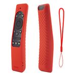 Cotbolt Silicone Case Cover Compatible for Samsung BN59-01312A QLED 8K 4K Smart TV Remote Shockproof Protective Remote Cover (Red)