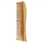 INSIME Neem wooden comb for women hair growth | Kacchi herb treated neem wood comb for men women | Dual 2 in 1 Fine & Wide tooth Hair comb for Men & Women (Pack of 1)