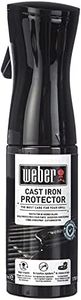 Weber Cast Iron Protector | Cast Iron Spray for BBQ Grill | Designed for Cast Iron Grill Grates and Other Cast Iron Accessories | Weber Barbecue Accessories - 200ml (17889), Black