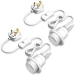 Luxvista Bottle Lamp Kit E27 Edison Screw Bottle Lamp Holder, Bottle Lamp Adaptor Kit UK, Table Lamp Fittings, Lamp Making Kit, Lamp Conversion Kit, Bottle Light Fittings for Lamps Electric, 2pcs