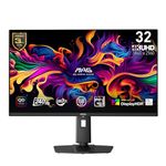 MSI MAG 321UPX QD-OLED, 32" 4K UHD Quantum Dot OLED Gaming Monitor, 3840 x 2160, 0.03ms, 240Hz, True Black HDR 400, 90W USB Type C, HDMI, DP Port