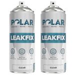Polar Leak Fix Spray - 2 x 400ml, Clear - Instant Waterproof Sealant for Roofs, Pipe & Gutter Repairs - Fills, Seals Cracks & Stops Leaks - Interior & Exterior