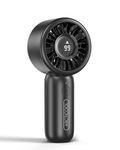 ARCTICOOL Portable Mini Fan with Digital Display - 7500RPM Ultra-Fast Portable Hand Fan, 2000mAh Rechargeable Battery, Pocket-Sized Cooling for Makeup, Travel, and Outdoor Use (Black)
