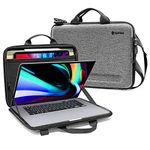 tomtoc Hardshell Laptop Shoulder Bag for 16-inch New MacBook Pro M2/M1 Pro/Max A2780 A2485 A2141 2023-2019, Organized Protective Hard Case with Tablet Pocket for Up to 12.9 Inch iPad Pro