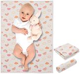 Baby Changing Mat Vegan Leather - Wipeable Diaper Changing Pad for Travel, Foldable Portable Changing Pad for Diaper Bag, Newborns Toddlers Shower Gifts (20"*28")