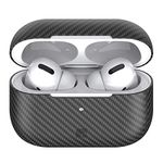 Foam Masters Premium Carbon Fiber Case for AirPods Pro - Extreme Slim - Ultra Protection (Matte Black)