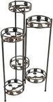 Sunnydaze 45-Inch 6-Tier Indoor/Outdoor Folding Metal Plant Stand - Bronze Finish