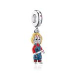 Horror Charms For Bracelets and Necklaces | Inspired By Horror Icons | Compatible with Pandora Charms | Authentic Sterling Silver (Chucky Charm)