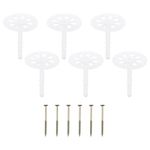 PATIKIL 82mm Perforated Insulation Pins, 30 Pack Insulating Nails Wall Plug Plastic Expansion Bolt for Fixing Foam Boards to Masonry Wall or Ceiling