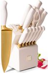 Gold Knife Set with Block Self Shar