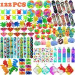 SXFENG 122Pcs Party Bag Fillers Unisex Party Favours for Kids Assortment Toys for Boys Girls Classroom Prizes Rewards Goodie Loot Bag Fillers Birthday Party Gift Bags (122pcs Mixed)