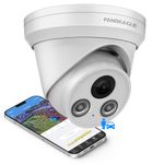 PANOEAGLE 5MP IP PoE Security Camera with Audio/Mic, Compatible with Hikvision Outdoor Turret Camera 5MP@30fps, Human/Vehicle Detection,98ft IR Night Vision, Wide Angle 2.8mm Lens, IP67 Waterproof