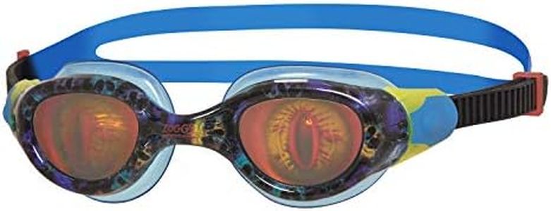 Zoggs Unisex-Youth Sea Demon Junior Lens Swimming Goggles, Black/Blue/Hologram, 6-14 years