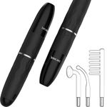 OxyGlow 2 Cordless Portable Facial Wand, ProFacialWand Clinical Skin Therapy Wand - Xenon Gas (Onyx Black)