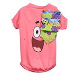 Nickelodeon SpongeBob SquarePants Patrick Pink Shirt for Dogs & Green Bandana Combo- Size Small | Soft and Comfortable SpongeBob Clothes for Dogs- Lightweight T Shirt & Dog Bandana