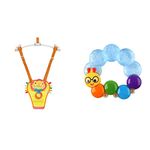 Munchkin Bounce & Play Door Frame Baby Bouncer, Adjustable Height Door Bouncer Baby Jumper, Padded Baby Stand & Jump Toy with Squeaky & Baby Einstein, Teether-Pillar Rattle and Chill