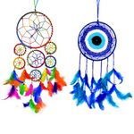 Reiki Crystal Products Wall Hanging Dream Catcher for Positive Energy and Protections, Pack of Combo 2 pc