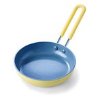 GreenPan Mini Healthy Ceramic Nonstick, 5" Round Egg Pan, PFAS-Free, Dishwasher Safe, Stay Cool Handle, Yellow