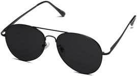 SOJOS Classic Aviator Sunglasses for Women Men Metal Frame Spring Hinges SJ1030, Black/Grey